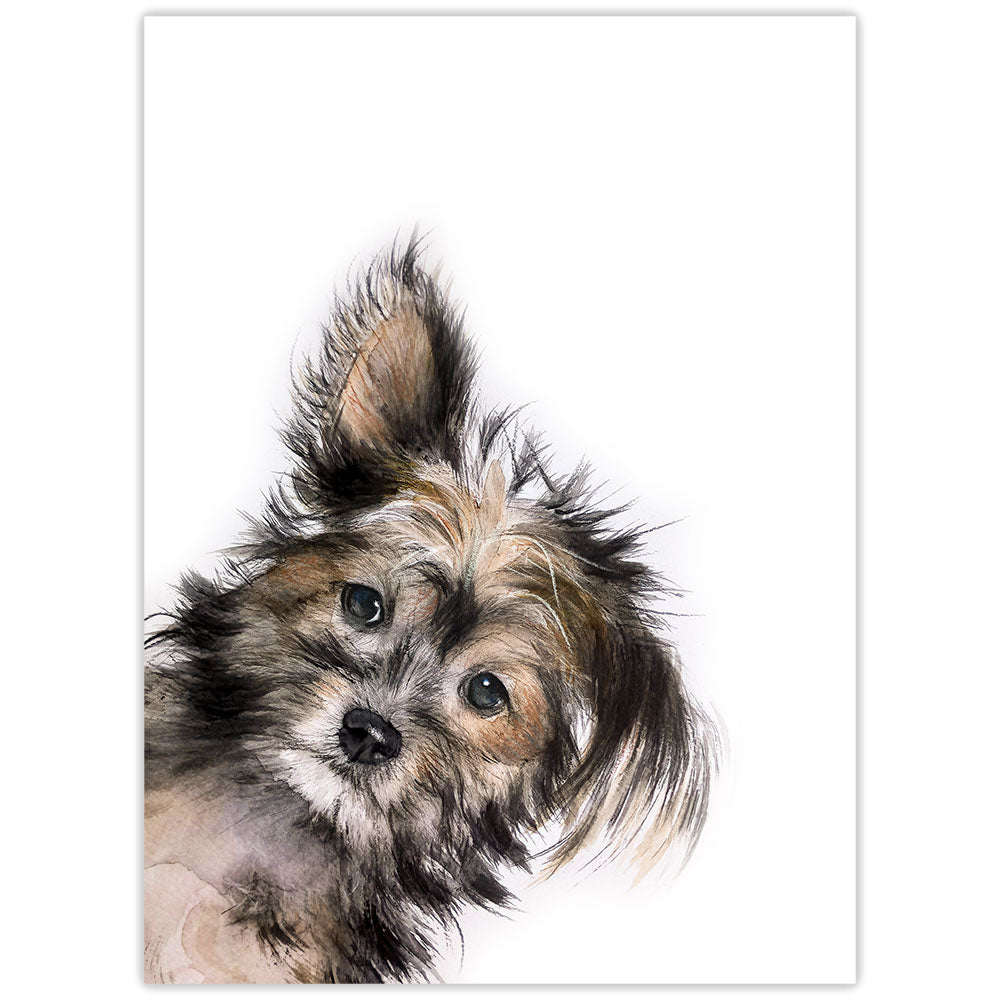 Corner Peekaboo Pet Portrait, 100% Hand Painted With Watercolor Paints, Custom Portrait From  Photo, Free Shipping